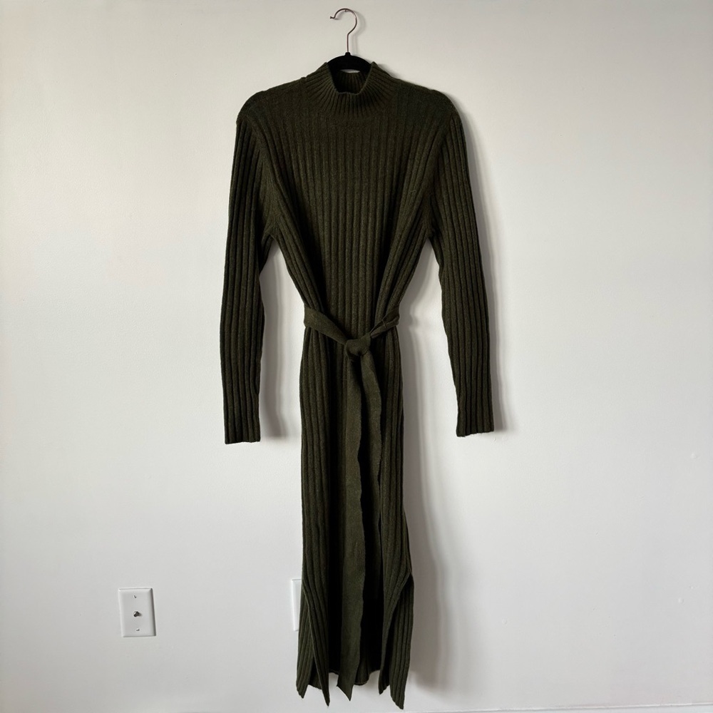Loft Women’s Ribbed Knit Midi Sweater Dress - Picture 2 of 3
